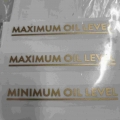 Autocolante Oil Level Maximum ( Nível Máximo de Óleo)